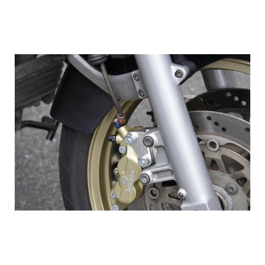 OVER RACING (オーバーレーシング) フロントキャリパーサポート シルバーアルマイト仕上げ GPZ900R NINJA[ニンジャ] 83-78-11 オーヴァーレーシング