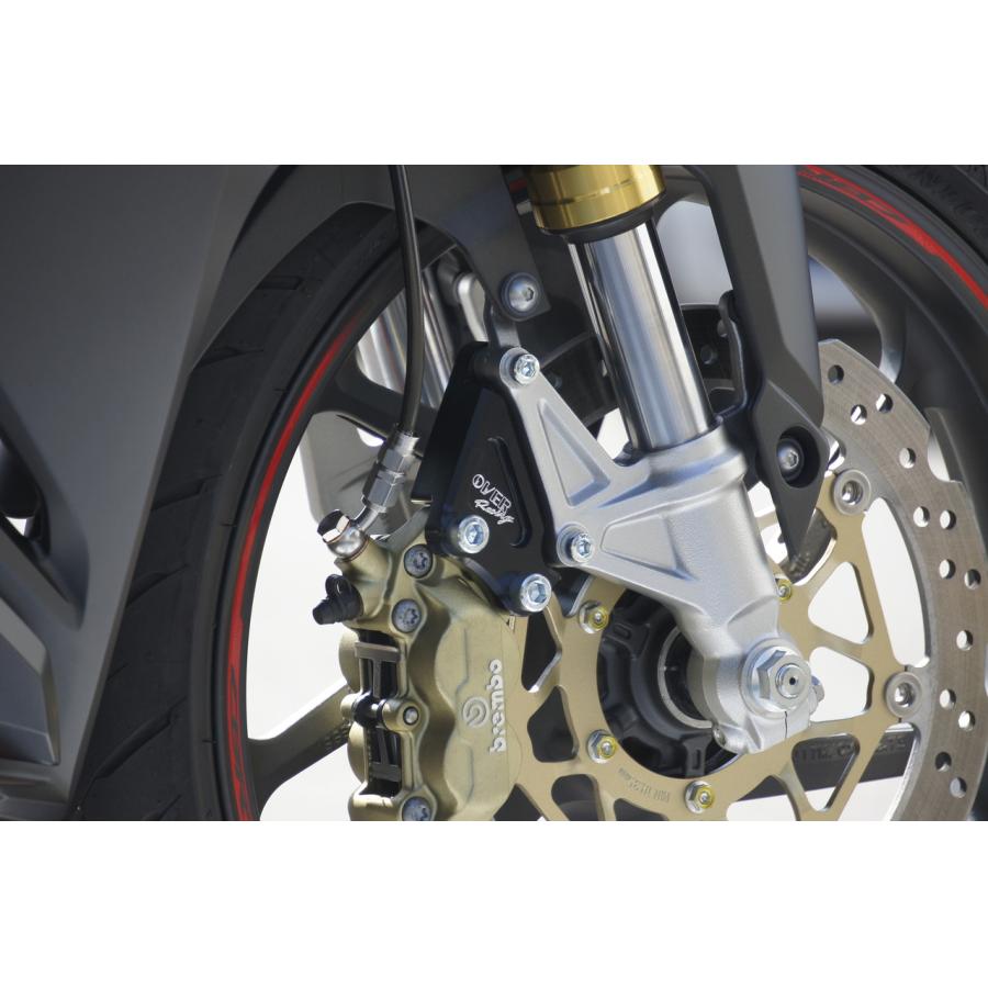 OVER RACING(オーバーレーシング) フロントキャリパーサポート ブレンボ4P用 ブラック CBR250RR -11B オーヴァーレーシング