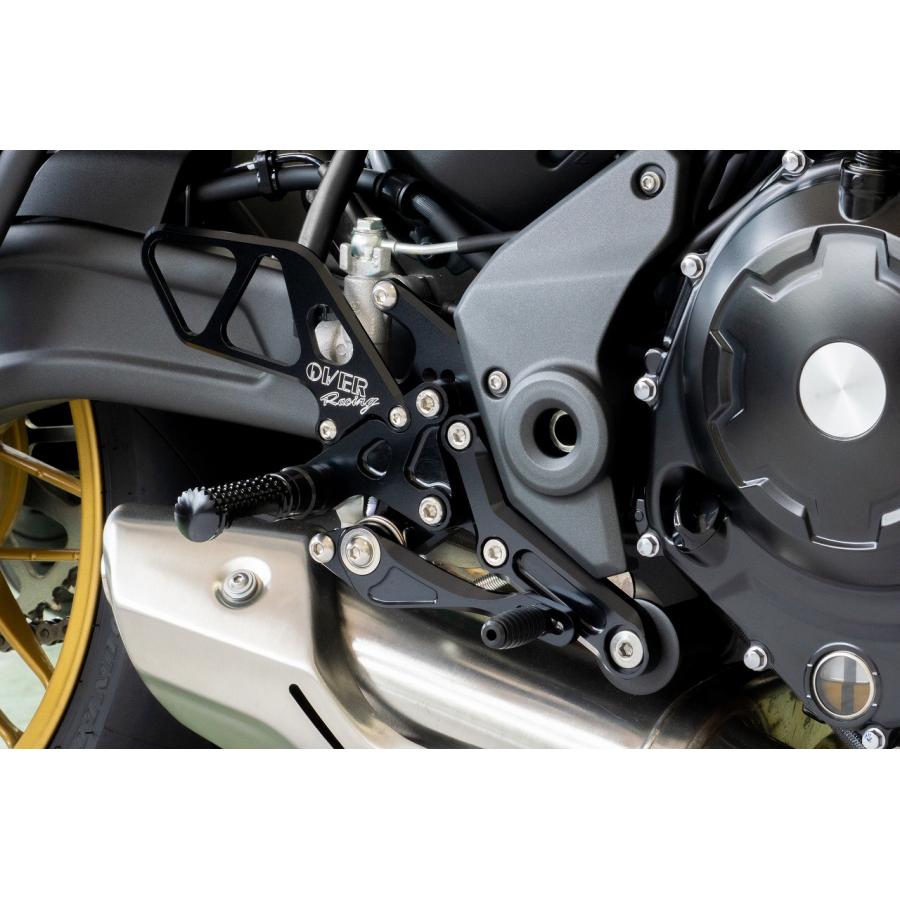 OVER RACING (オーバーレーシング) バックステップ 4P ブラック Z650RS 51-80-01B