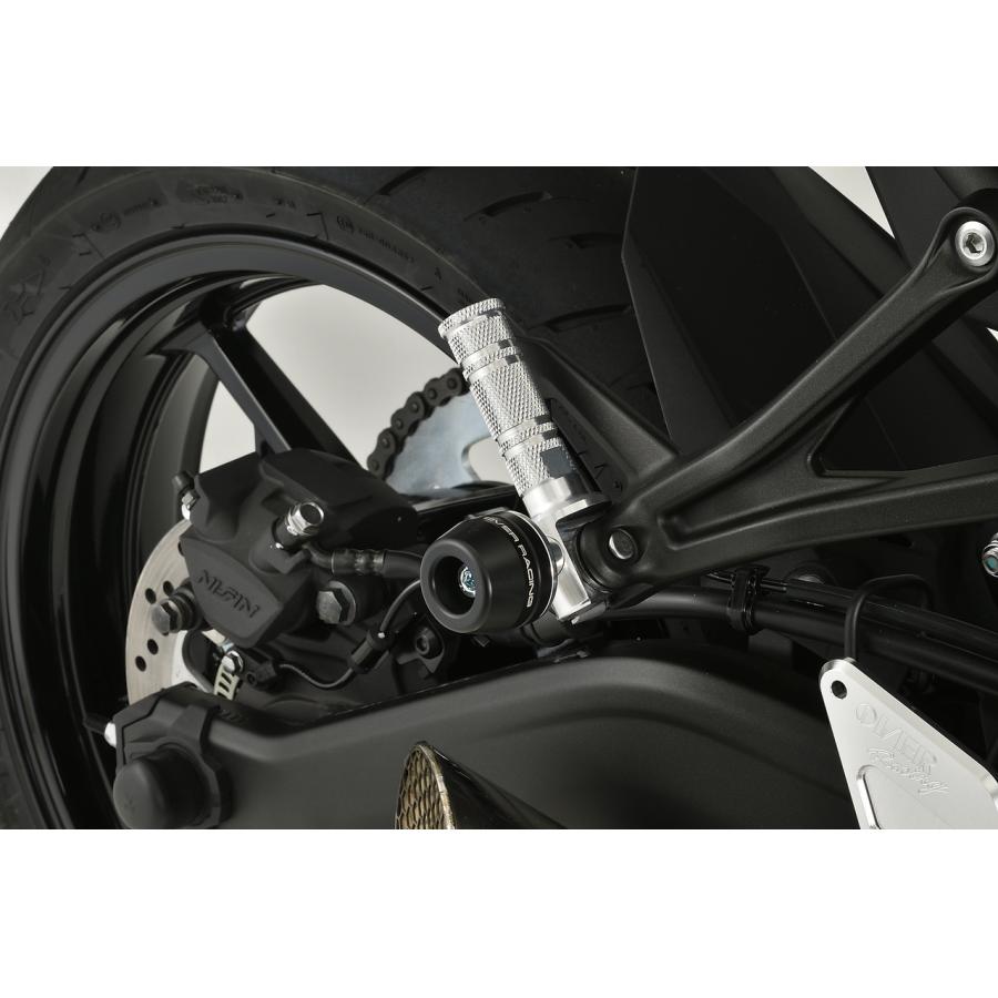 OVER RACING(オーバーレーシング) タンデムステップスライダー シルバー ZX-25R/SE- NINJA400 オーヴァーレーシング