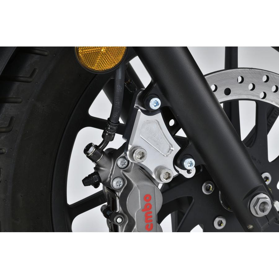 OVER RACING (オーバーレーシング) キャリパーサポート フロント用 シルバー ブレンボ4P REBEL250 レブル250 オーヴァーレーシング