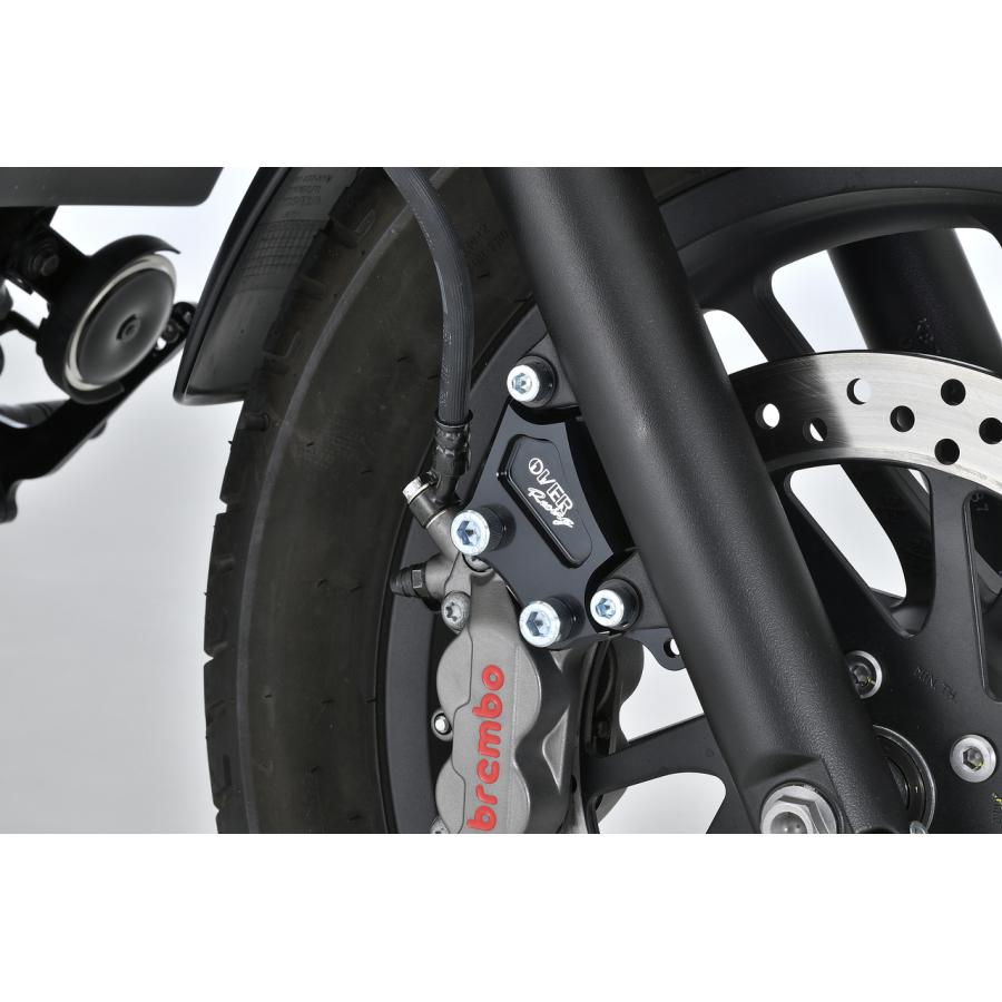 OVER RACING (オーバーレーシング) キャリパーサポート フロント用 ブラック ブレンボ4P REBEL250 レブル250 オーヴァーレーシング