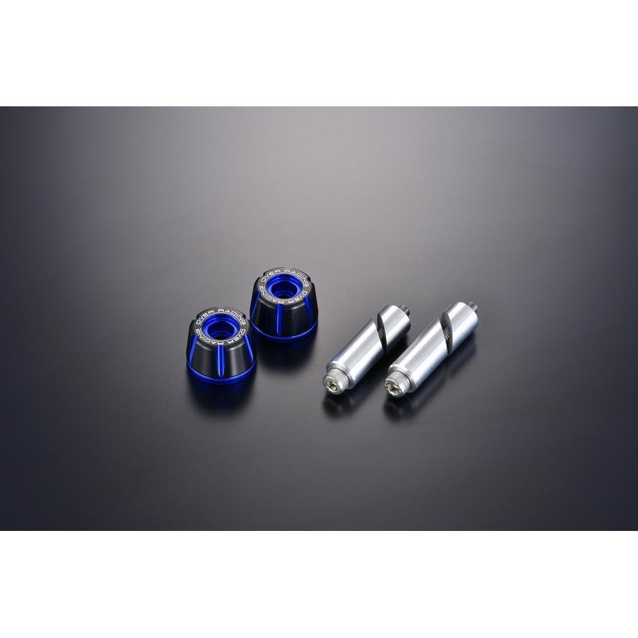 OVER RACING (オーバーレーシング) バーエンド Type2 ブラック/ブルー 55-99-031BL