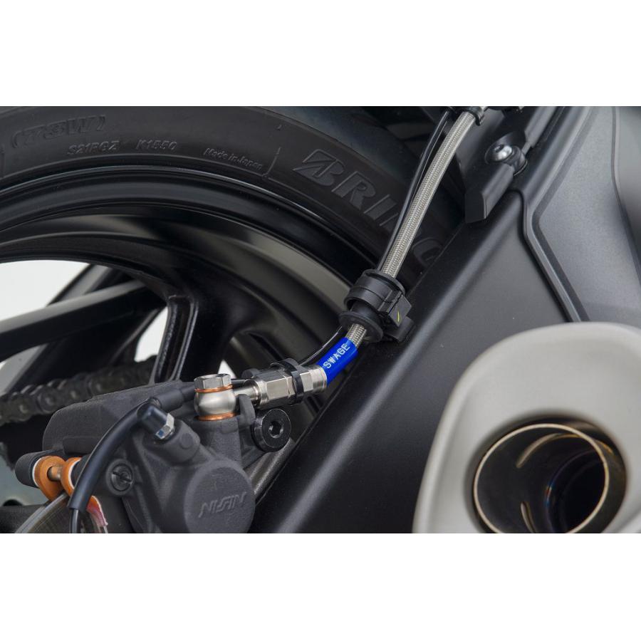 乐天商城 - SWAGE LINE PRO(スウェッジラインプロ) リアホースキット ブレーキホース ステン/クリア YZF-R6 STP362R