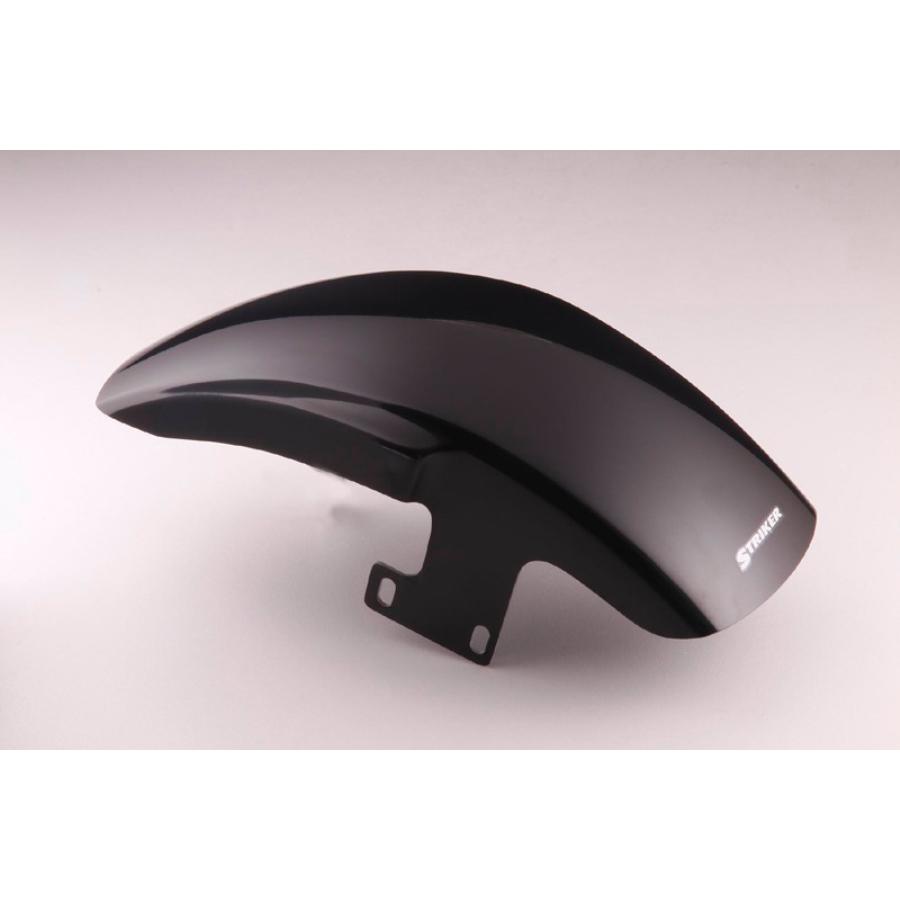 STRIKER(ストライカー) エアロデザイン スペシャルフロントフェンダー Type 1 黒ゲル ゼファー1100 ZEPHYR1100/RS[ゼファー] SAD-FF02B-17