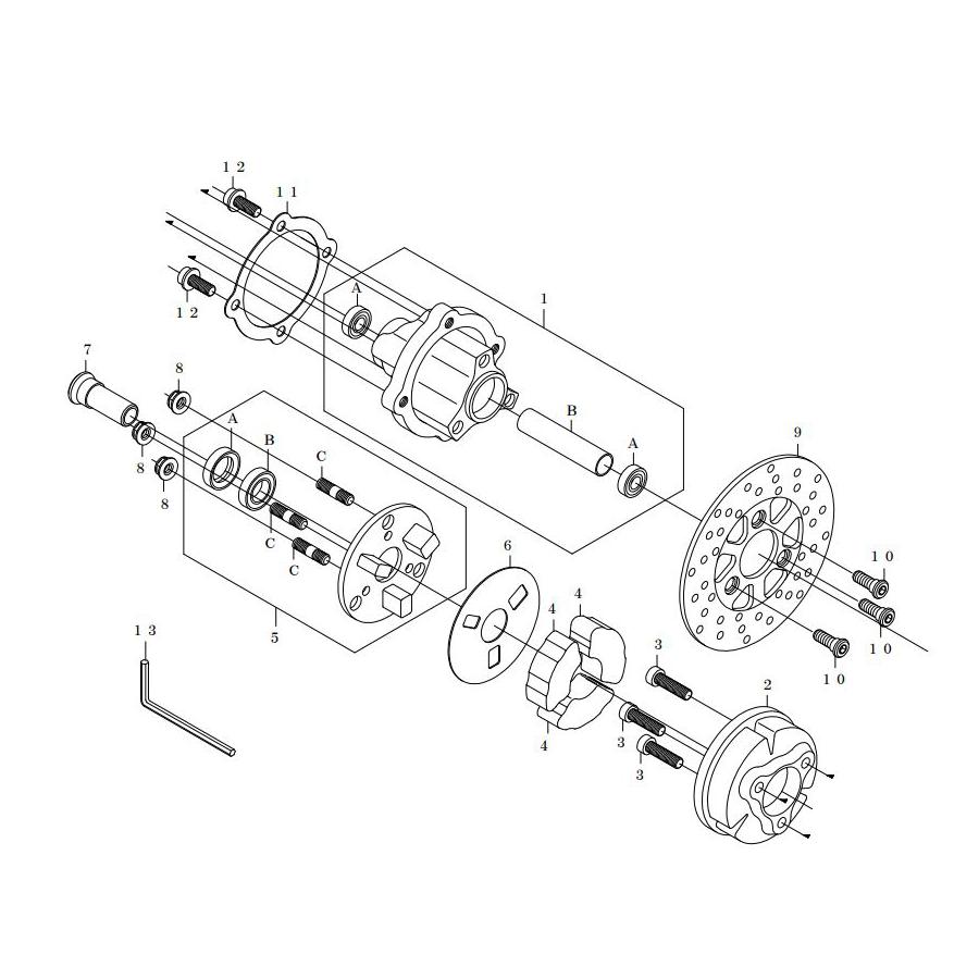 SP武川(SPタケガワ) ダンパーハブ brembo社製2Pキャリパー用