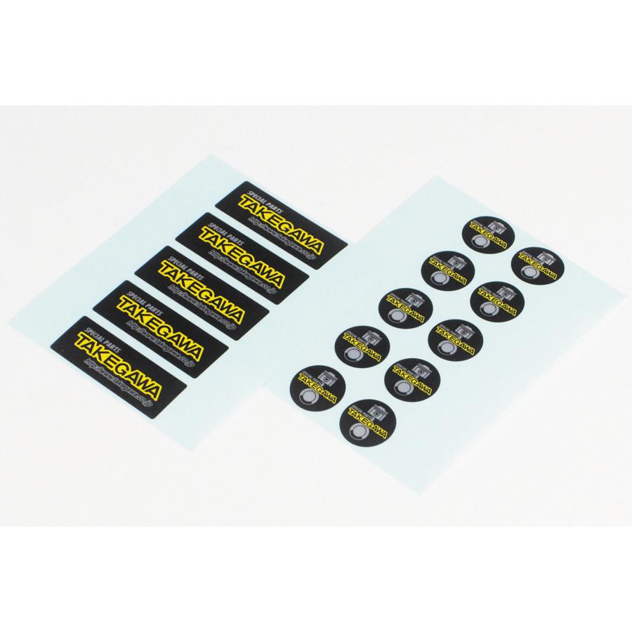 SP武川(SPタケガワ) TAKEGAWAステッカーキット(小) 丸型10枚 角型5枚 2種類セット