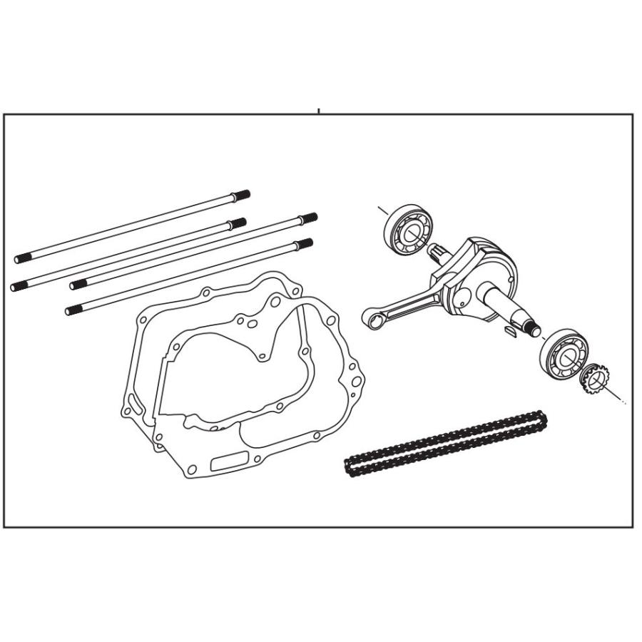 SP武川(SPタケガワ) 48.9mmストロークアップクランクシャフト キット125cc(2B)12Vモンキー・ゴリラ(R-Type)