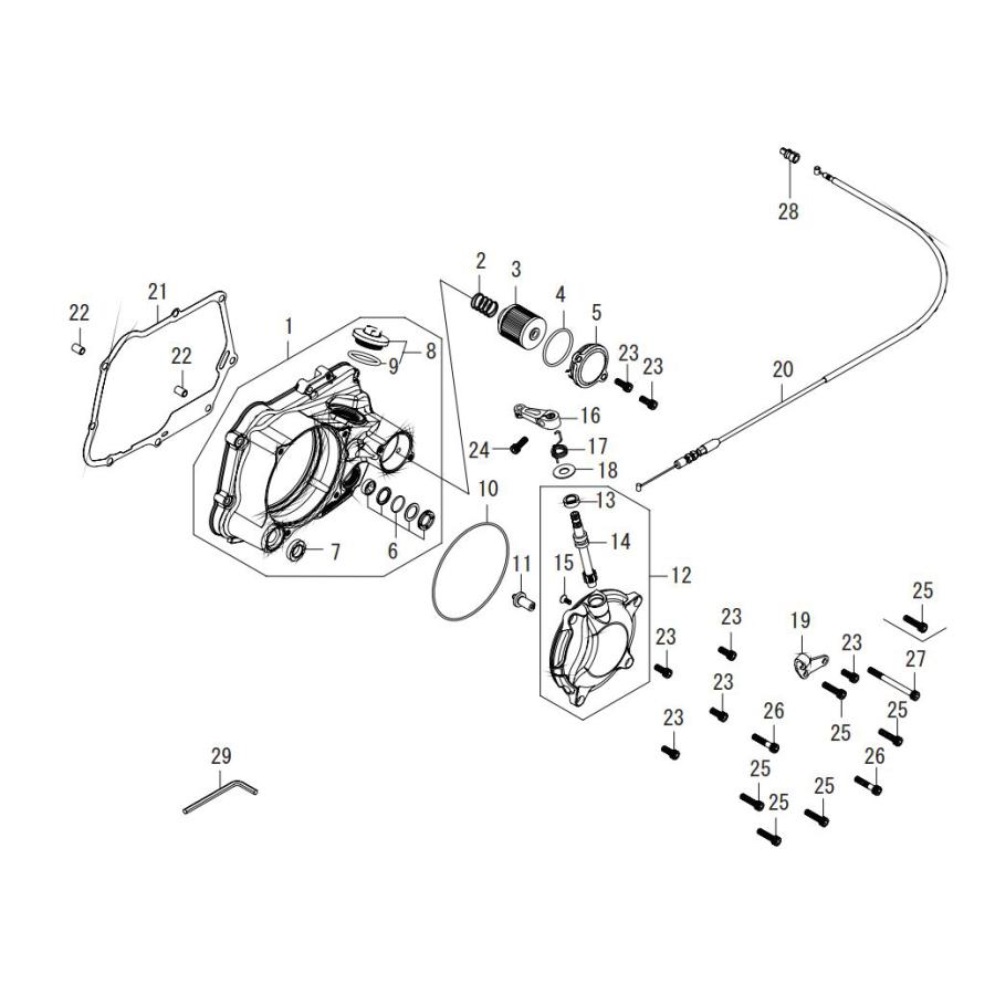 SP武川(SPタケガワ) スペシャルクラッチカバーキットTYPE-R (ワイヤー式) モンキー/モンキー(FI)/ゴリラ