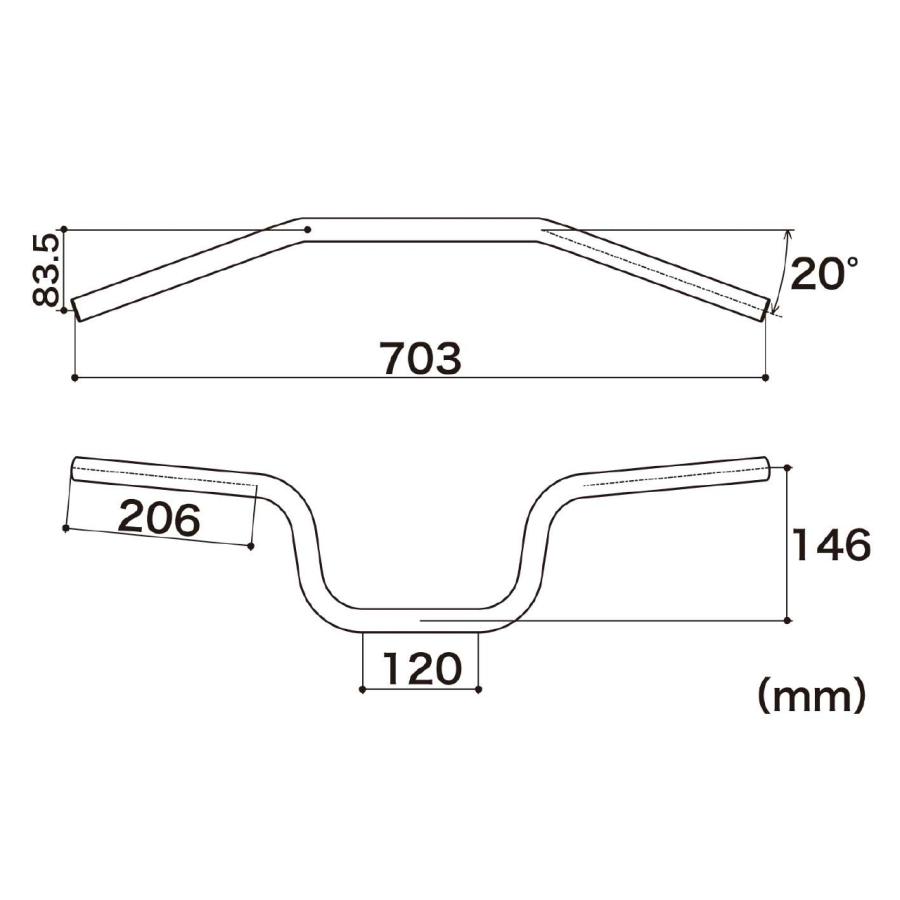 SP武川 (SPタケガワ) アルミハンドル ミドルアップ type-3 マットゴールド(ローレット無) 汎用 06-01-2531