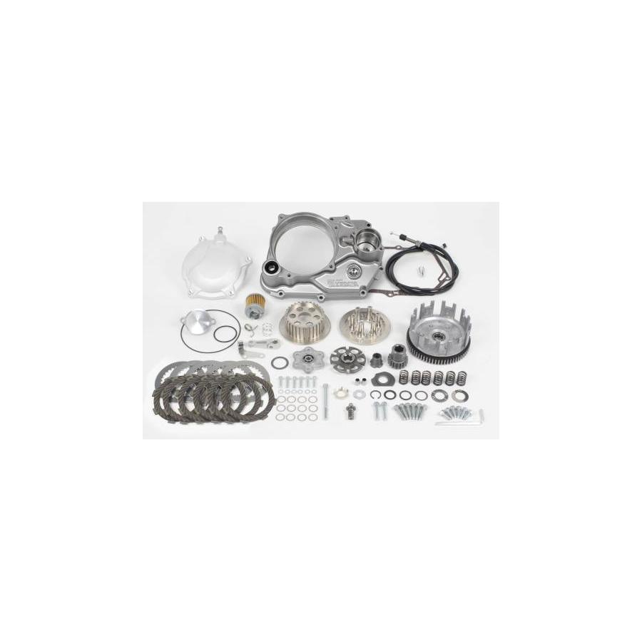 SP武川 (SPタケガワ) スペシャルクラッチキットTYPE-R (ワイヤー式/シルバー塗装 モンキー/ゴリラ（タケガワ社クロスミッション用/スリッパークラッチ） 02-01-0456