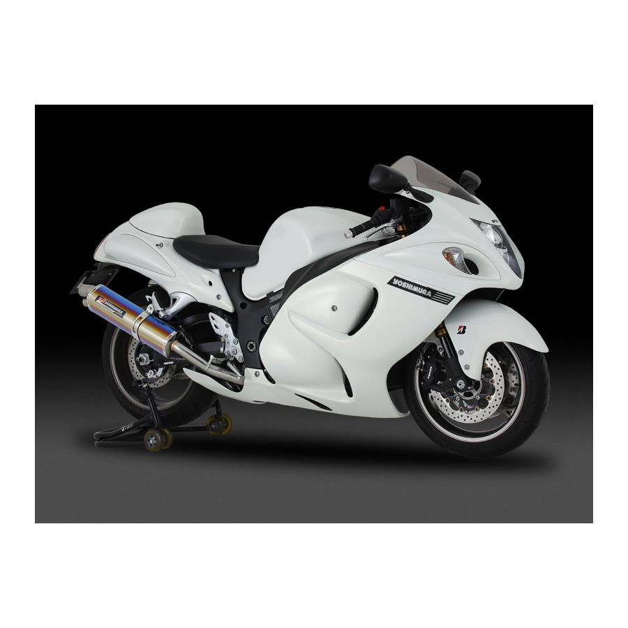 YOSHIMURA (ヨシムラ) スリップオンマフラー Tri-Ovalサイクロン 2end EXPORT SPEC ST：チタンカバー GSX1300R 14国内 (K8-L0) カナダ仕様 110-509-5H80