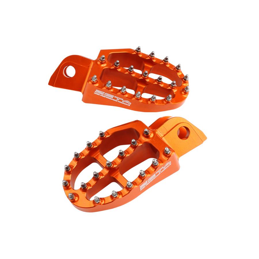 ジータ (ZETA) アルミフットペグ オレンジ KTM/HUSQVARNA F7004