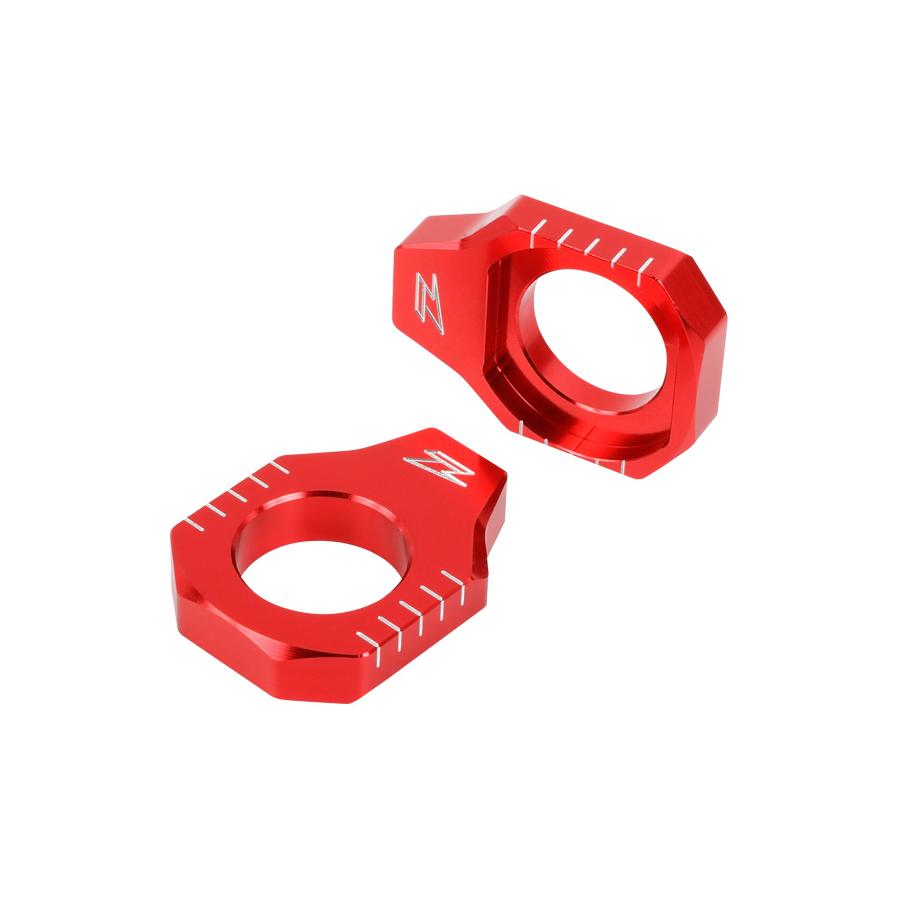 ジータ (ZETA) リヤアクスルブロック レッド KX250F /450F F7046