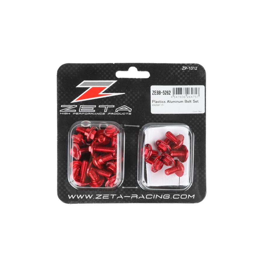 ジータ (ZETA) アルミボルトセット 外装用 レッド KX250F 25pcs F7976