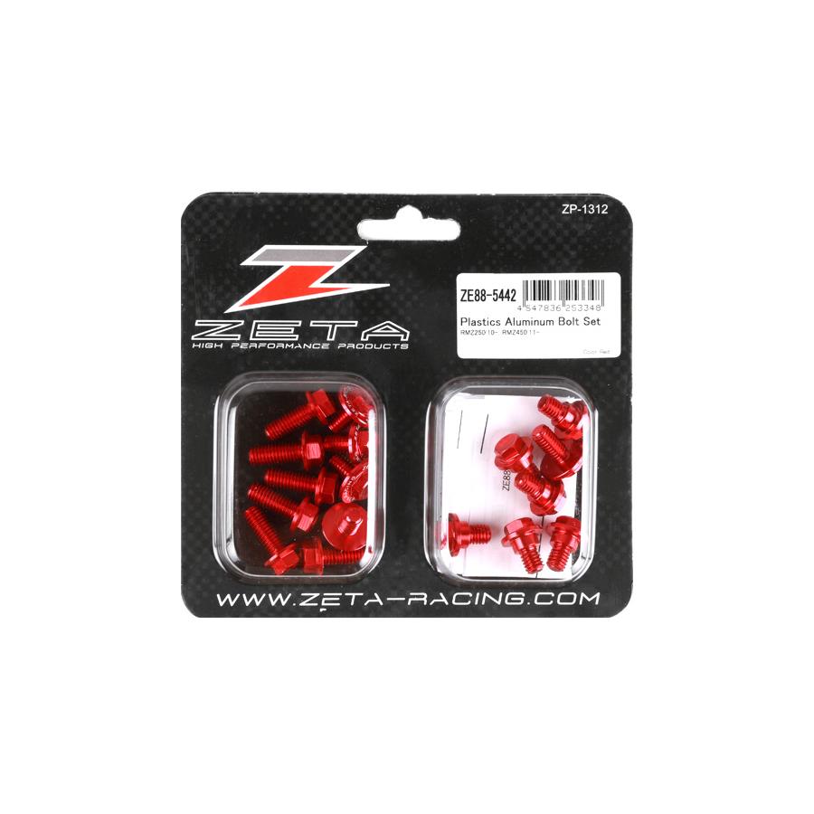 ジータ (ZETA) アルミボルトセット 外装用 レッド RMZ250 10-/450 11- 17pcs F7978