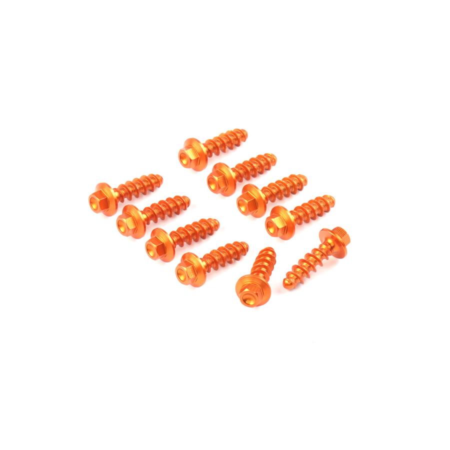ジータ (ZETA) アルミボルトセット 外装用 オレンジ KTM タッピングスクリューセット 10pcs F7982 お買い物マラソン