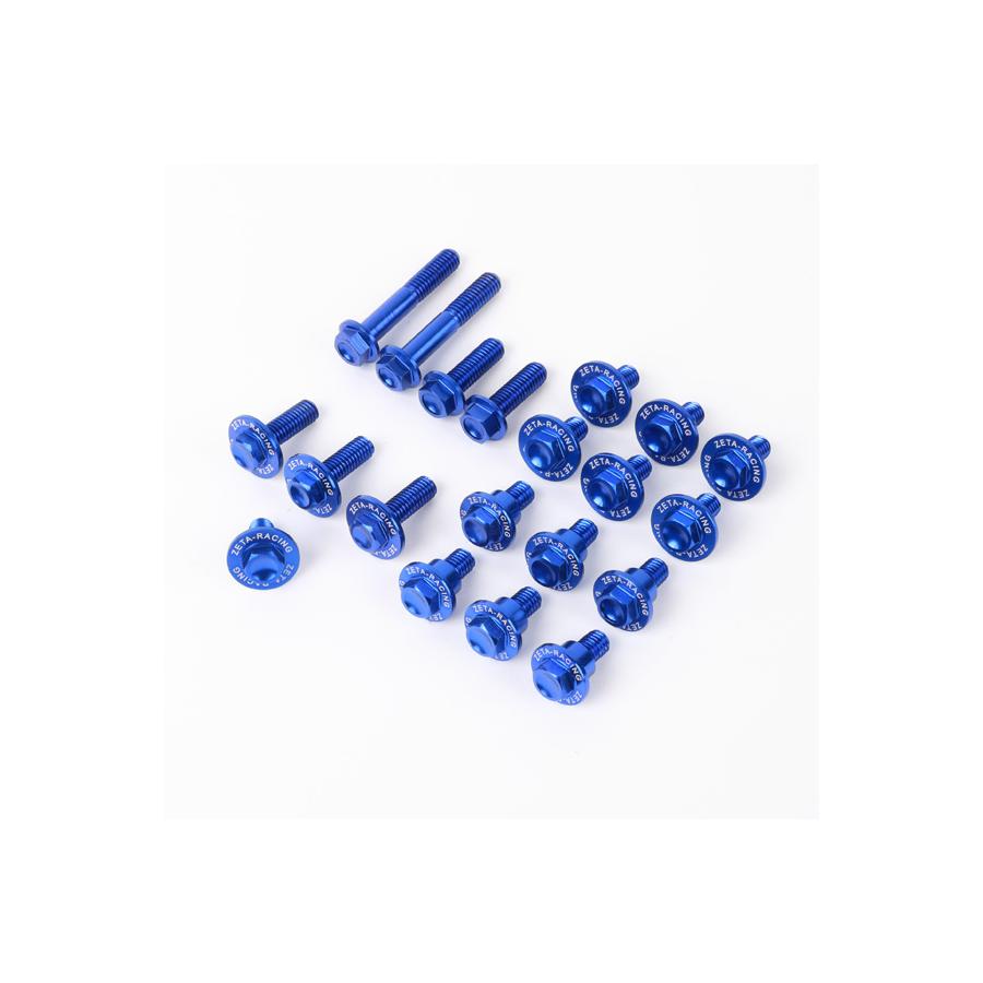 ジータ (ZETA) アルミボルトセット 外装用 ブルーYZ250F/450F 14-/FX 20pcs ブルーF7992