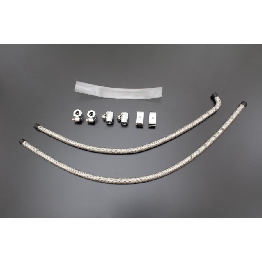 PMC (ピーエムシー) ステンレスメッシュ オーバーフローホース クロームメッキ Z900RS 189-2633