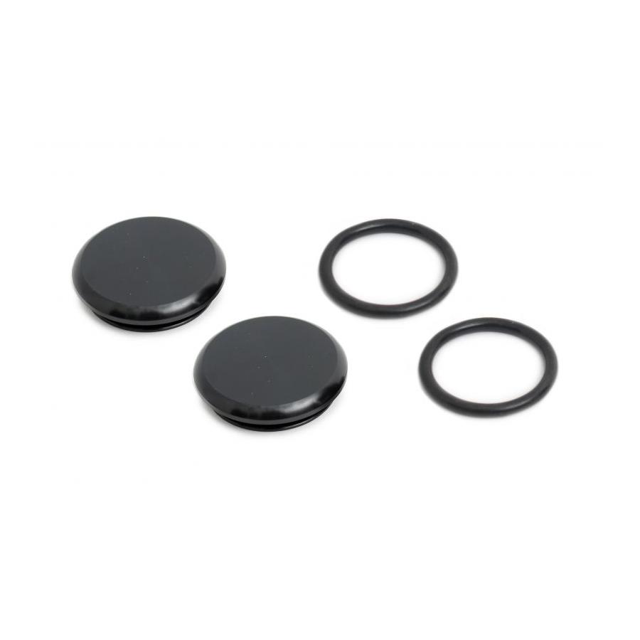ACTIVE(アクティブ) アルミ フロントフォークキャップ ブラック ニンジャ NINJA250R NINJA250 ABS可 10370181