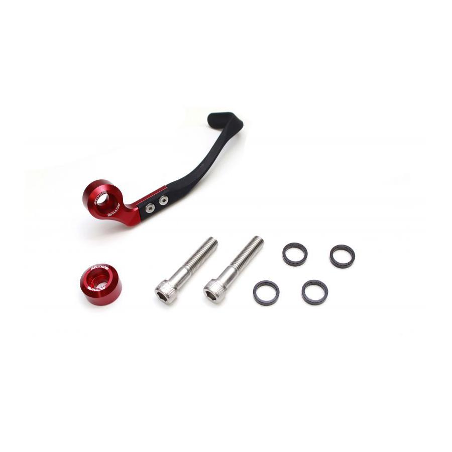 ACTIVE (アクティブ) ブレーキレバーガード＆バーエンドSET レッド 取付け部 M12用 30802M12