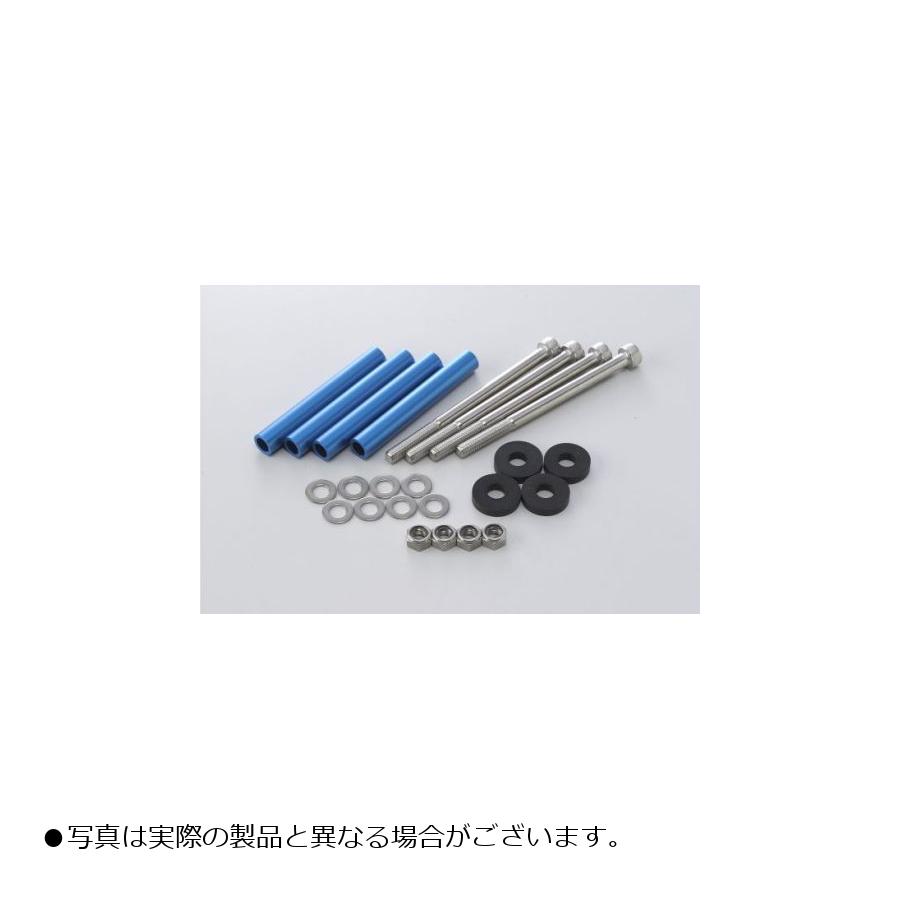 ACTIVE(アクティブ) ストレートオイルクーラーサイドカラー&ボル 10ROW 4PC ワッシャー ラバー付 ブルー 72.6mm 1051051