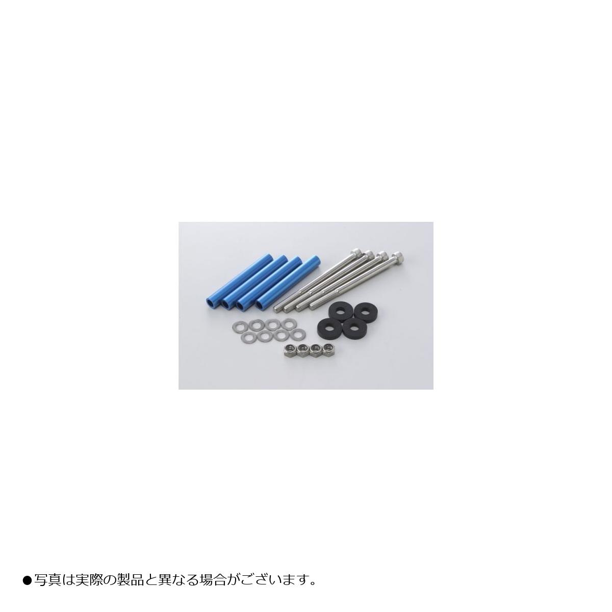 ACTIVE(アクティブ) ストレートオイルクーラーサイドカラー&ボル 16ROW 4PC ワッシャー ラバー付 ブルー 120.3mm 1051651