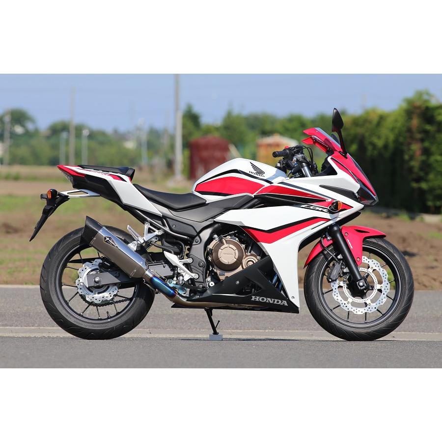 アールズギア フルエキゾースト マフラー ワイバンリアルSP シングル タイプS TI CBR400R