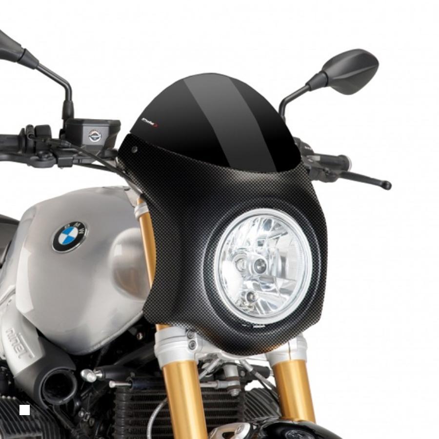 Puig (プーチ) レトロ フェアリング ブラック/カーボンP R nineT (ABS樹脂) 9178N