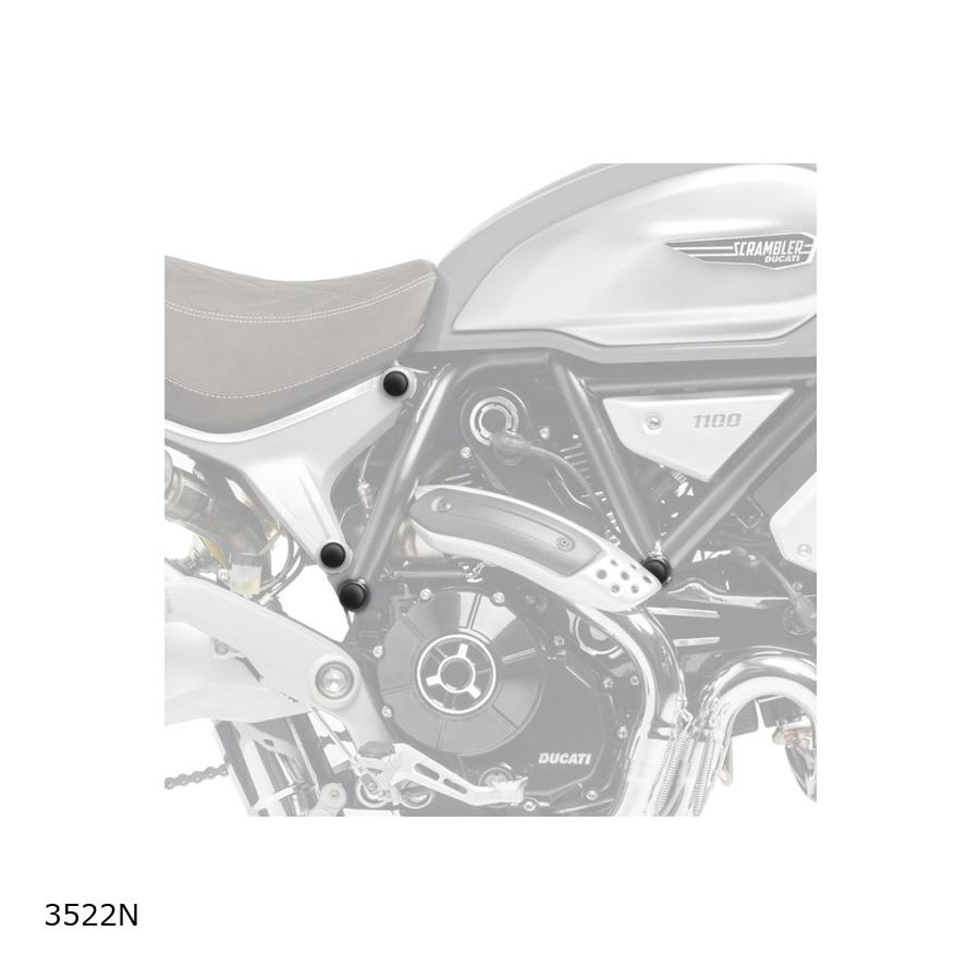 Puig (プーチ) シャシーキャップ ブラック・樹脂 SCRAMBLER1100/SPORT/SPECIAL 3522N