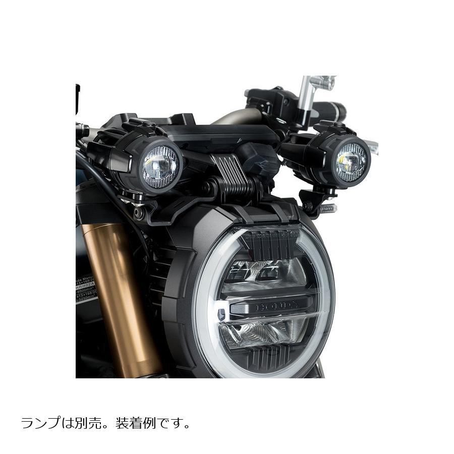 Puig (プーチ) フォグランプ アダプター(ステー) CB650R (ブラック・スチール) 3529N