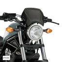 Puig (プーチ) フロントパネル Aluminium ブラック CMX 300/500 REBEL 3701N