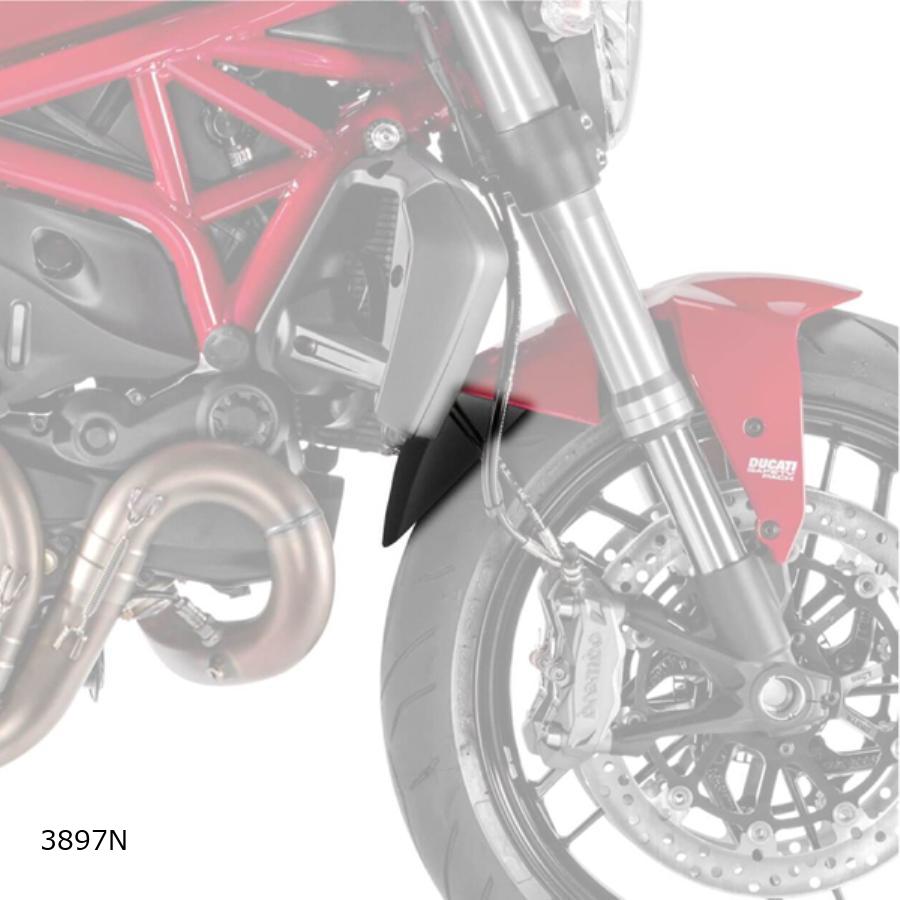 Puig (プーチ) エクステンドフェンダー(フロント) ブラック MONSTER 1200/S 3897N