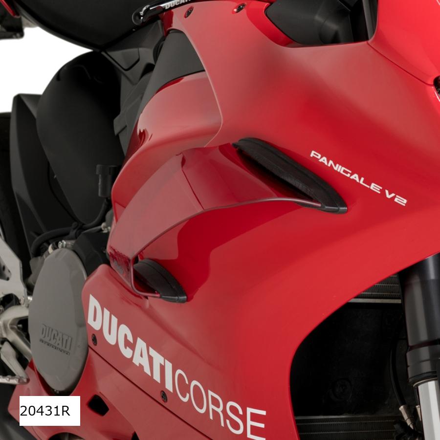 Puig (プーチ) サイドダウンフォーススポイラーRACE レッドPANIGALE V2 PANIGALE V4 PANIGALE V4S 20431R