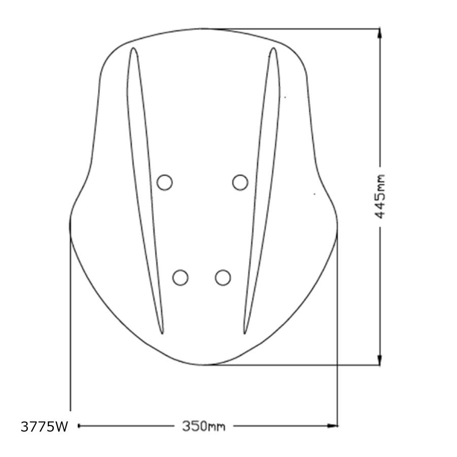 Puig (プーチ) ニュージェネレーションNK(TOURING) クリア DIAVEL 1260/S 3775W