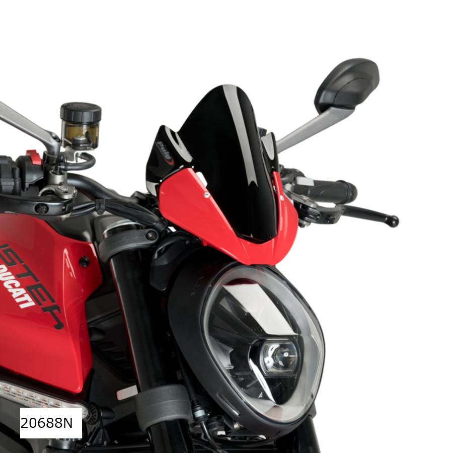 Puig (プーチ) レーシングスクリーン Sport ブラック MONSTER 937+ 20688N
