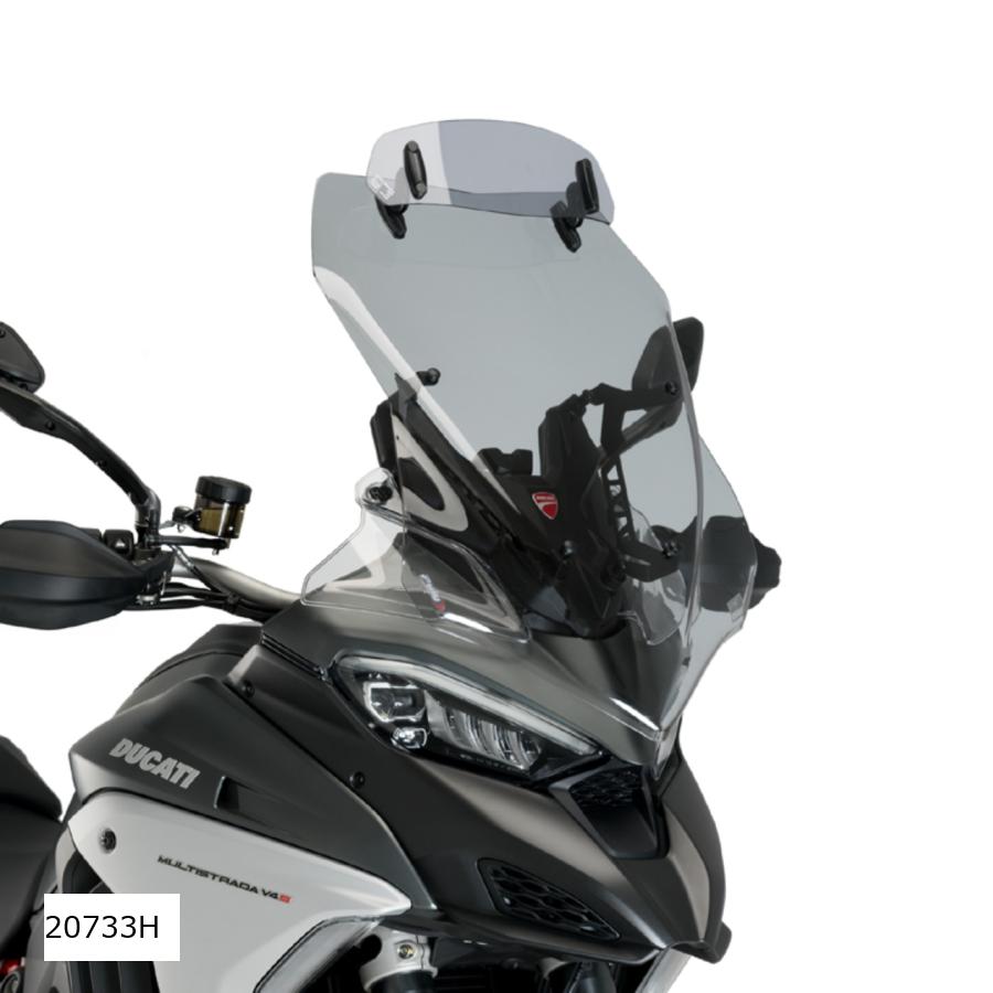Puig (プーチ) ツーリングスクリーン バイザー付 スモーク MULTISTRADA V4/V4S/V4S SPORT 20733H