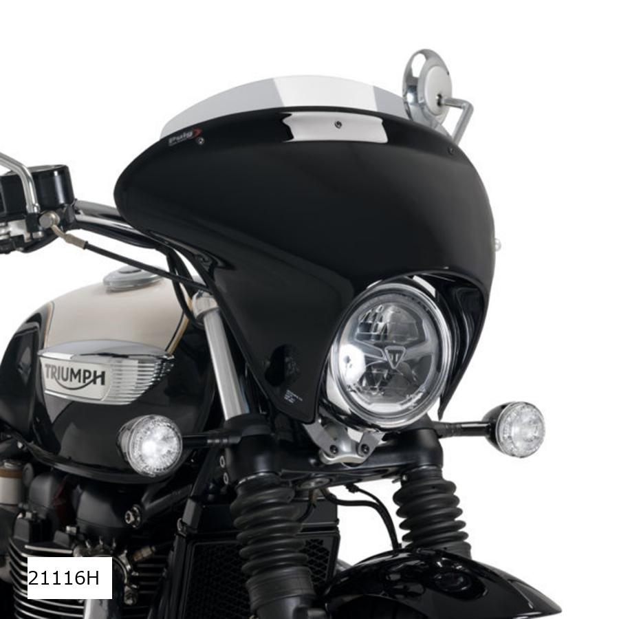Puig (プーチ) ウインドシールド バットウイング SML (SPORT)グロスブラック/スモークBONNEVILLE SPEEDMASTER 21116H