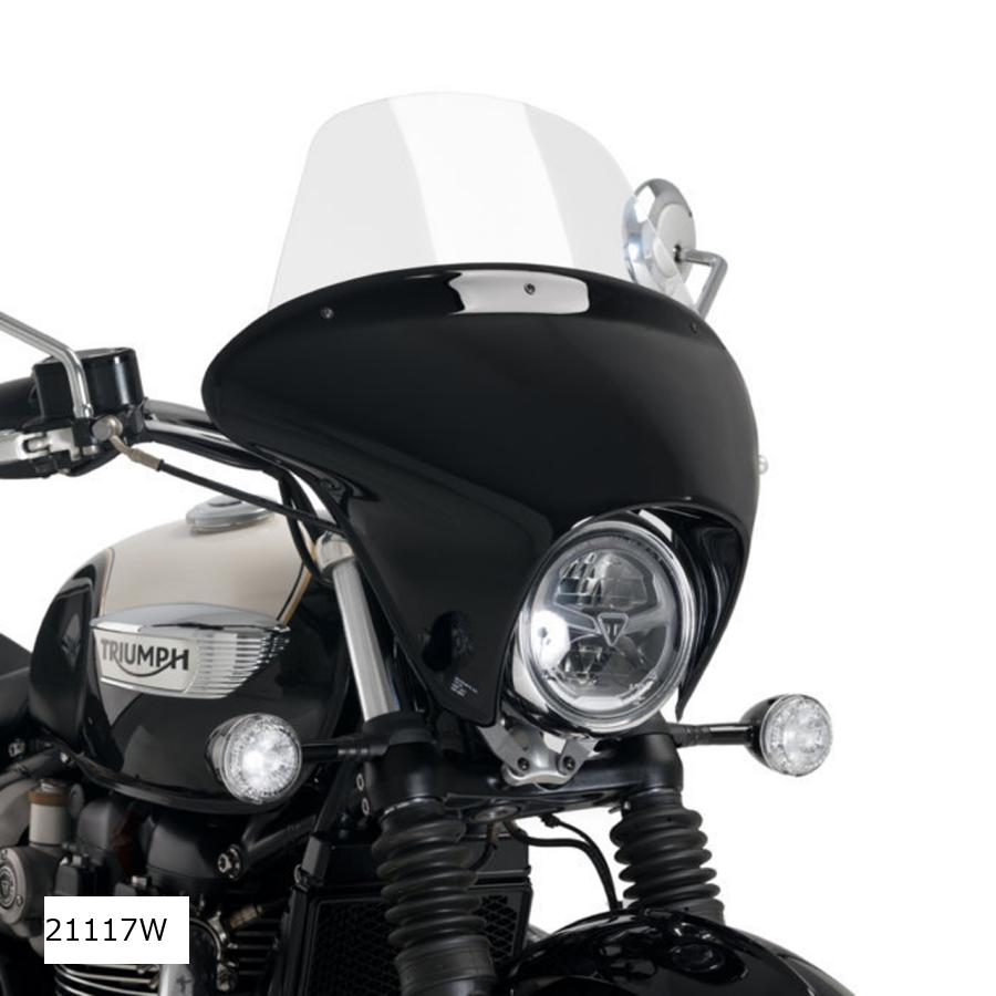 Puig (プーチ) ウインドシールド バットウイング SML (TOURING)グロスブラック/クリアBONNEVILLE SPEEDMASTER 21117W