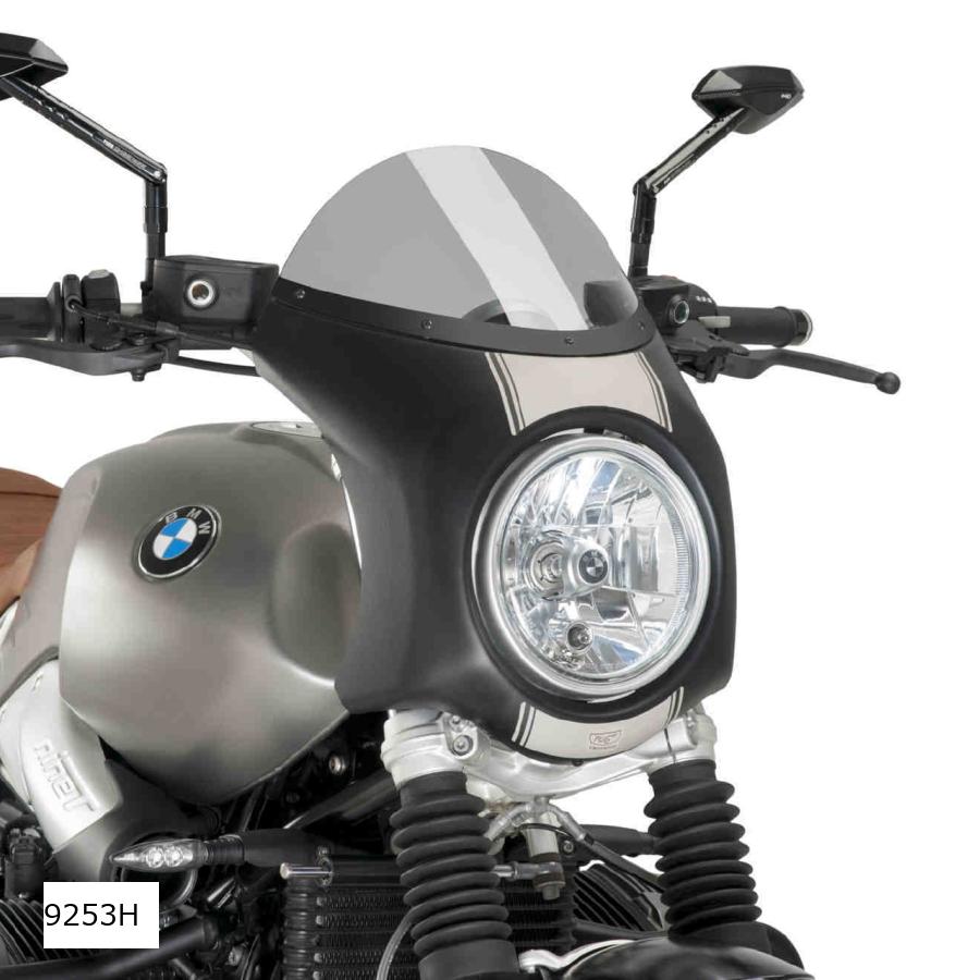 Puig (プーチ) レトロフェアリング スモーク/ブラック R NINE T SCRAMBLER(RETRO FAIRING) ブラック 9253H