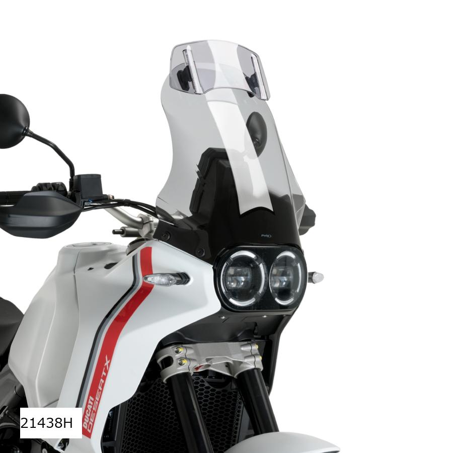 Puig (プーチ) ツーリングスクリーン バイザー付 スモーク DESERT X 21438H