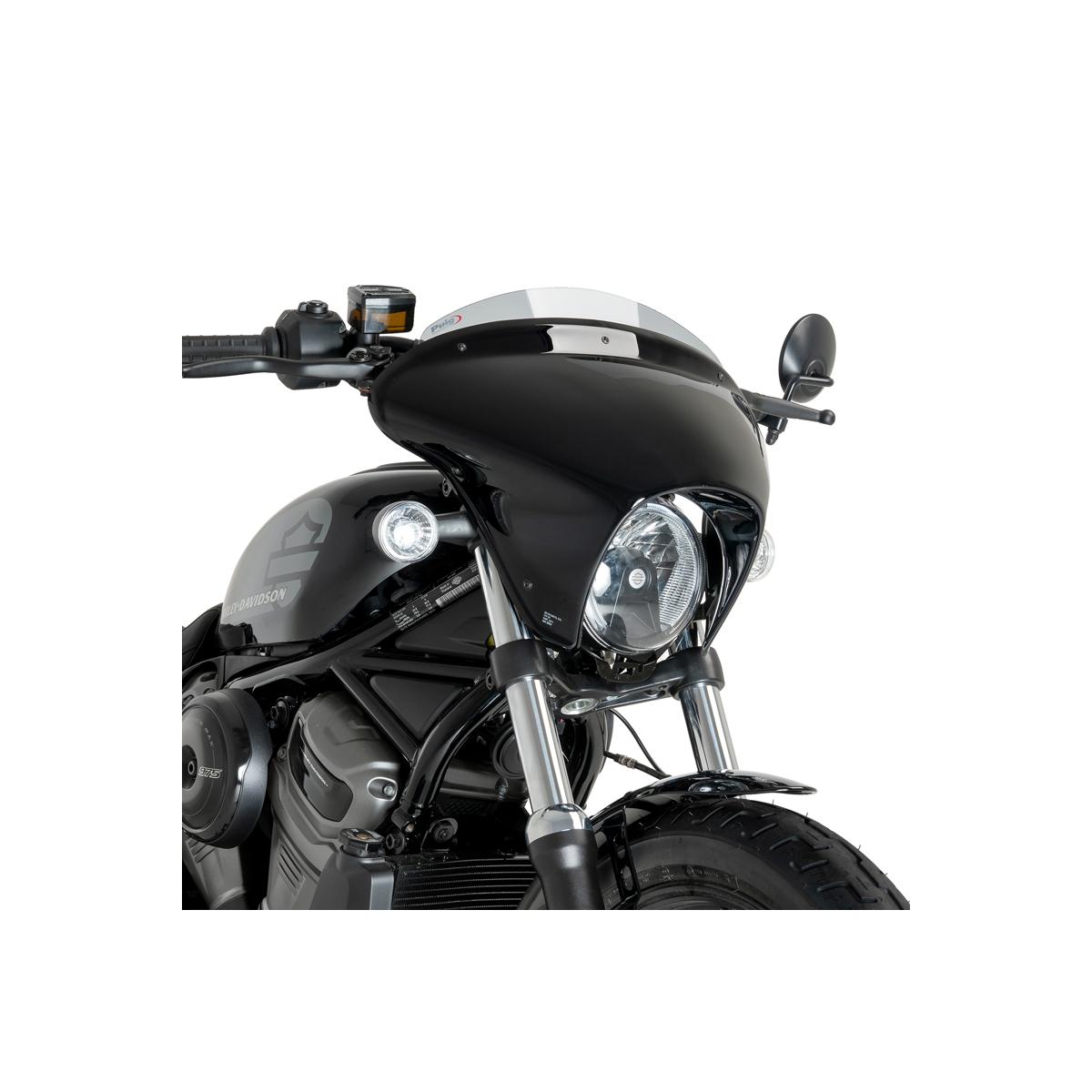 Puig (プーチ) ウインドシールド バットウイングSML SPORT グロスブラック/スモーク HARLEY-D NIGHTSTER 975 SPECIAL 21913H