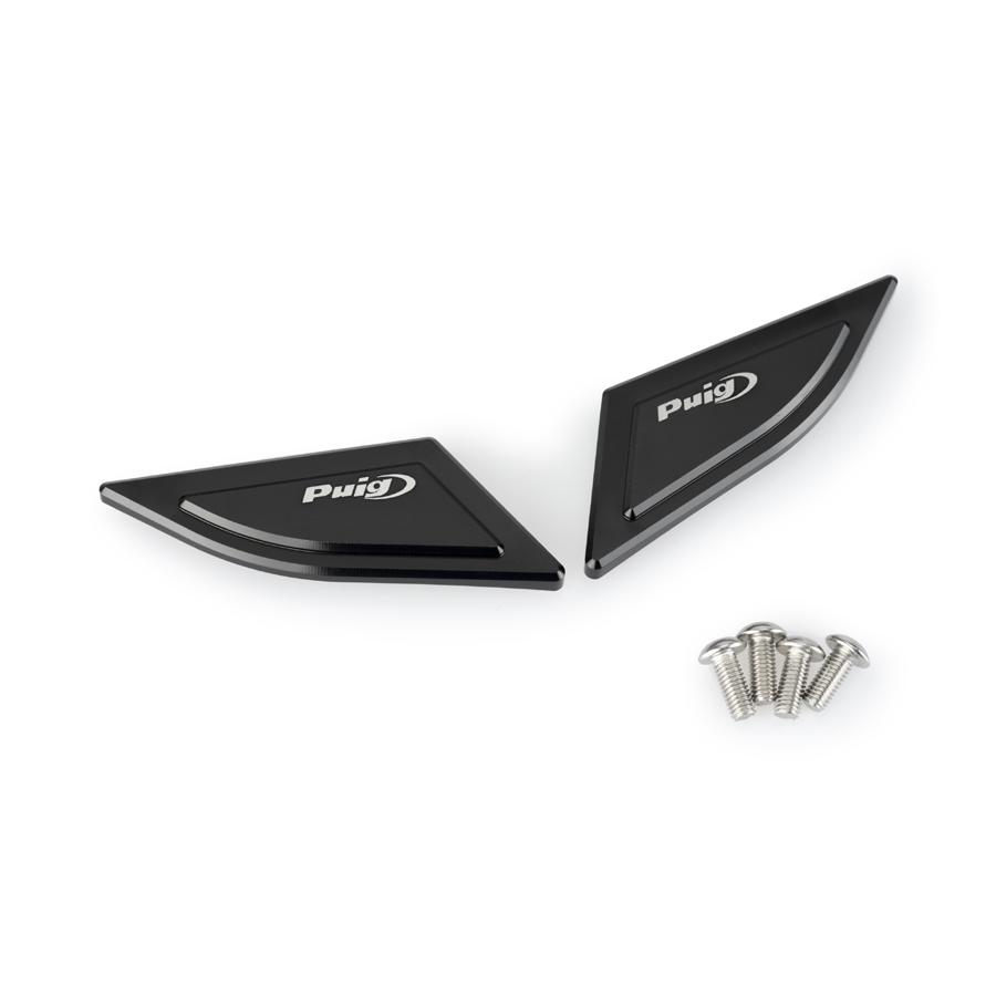 Puig (プーチ) ミラーキャップ(REARVIEW MIRRORS CAPS)ブラック PANIGALE V2 20-24/PANIGALE V4 18-24 20427N