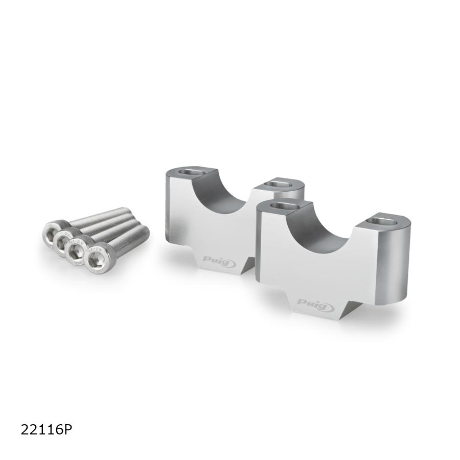 Puig (プーチ) ハンドルアップライザー 30mm φ29 シルバー TIGER 900 GT /GT PRO /RALLY PRO 22116P