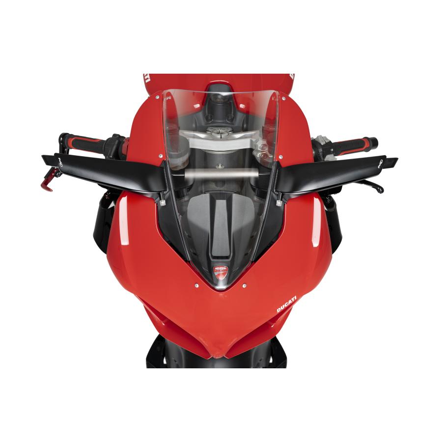 Puig (プーチ) リヤビューミラー AILERON L/ブラック PANIGALE V2 / PANIGALE V4 22297N
