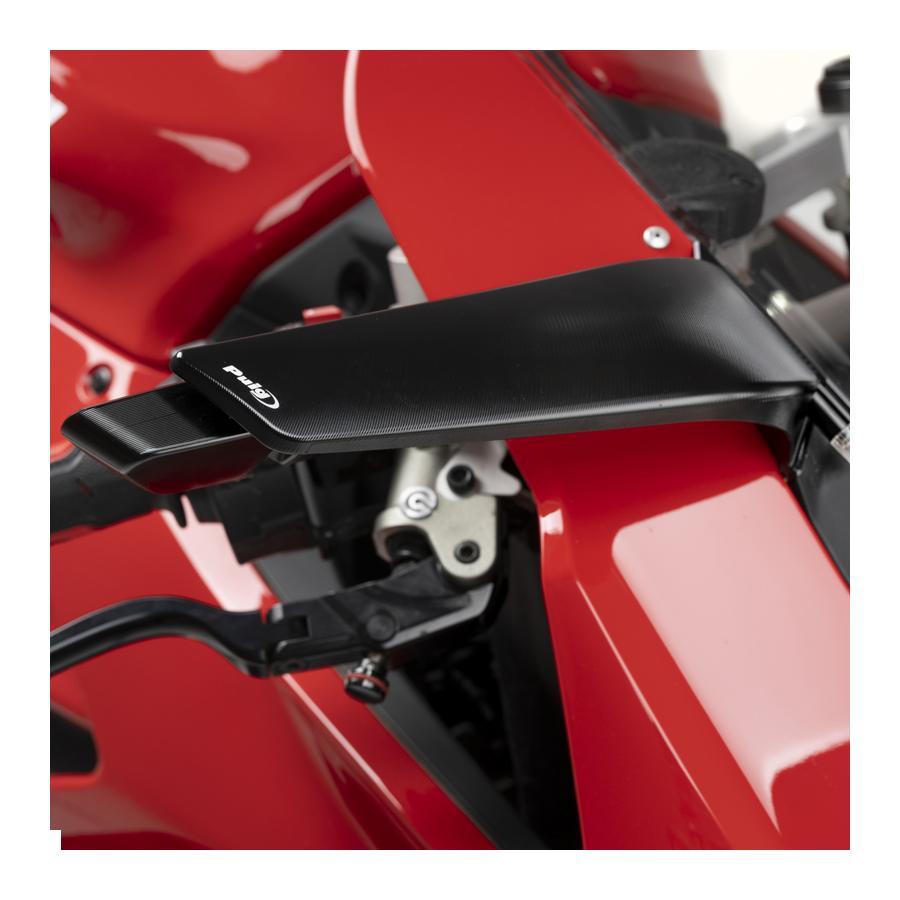 Puig (プーチ) リヤビューミラー AILERON R/ブラック PANIGALE V2 / PANIGALE V4 22298N