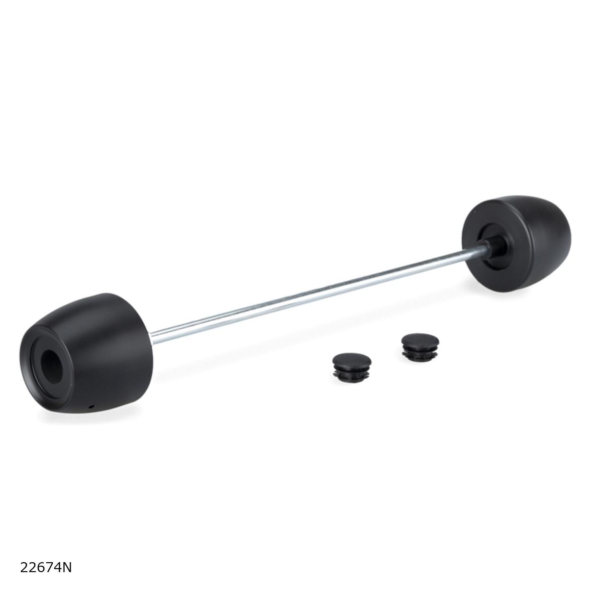 プーチ フロント アクスルスライダー ブラック BMW R1300R/R1300RS 22674N