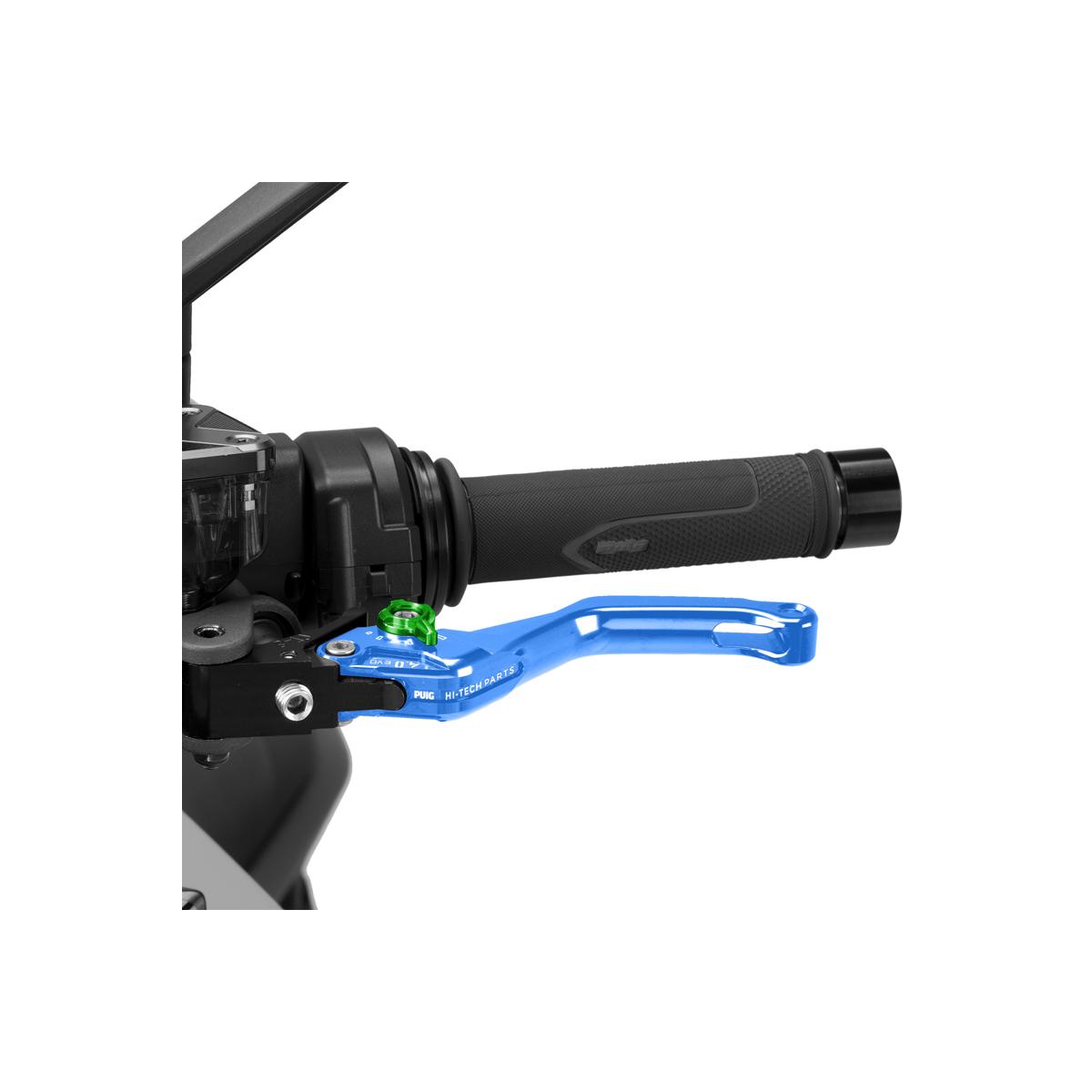 Puig (プーチ) CLUTCH LEVER 4.0.SHORT (ショートタイプ) クラッチレバー ブルー/グリーン 4230AV