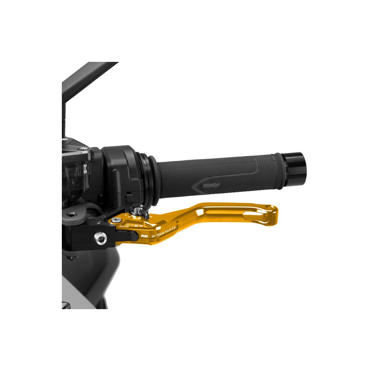 Clutch Levers - Puig (プーチ) CLUTCH LEVER 4.0.SHORT (ショートタイプ) クラッチレバー ゴールド/ブラック 4230ON