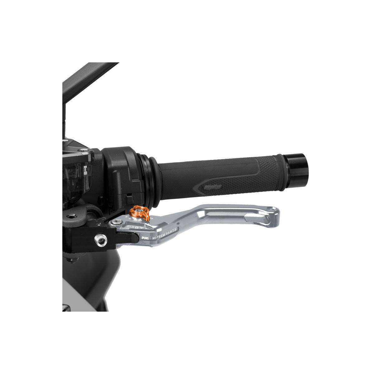 Puig (プーチ) CLUTCH LEVER 4.0.SHORT (ショートタイプ) クラッチレバー チタニウム/オレンジ 4230YT